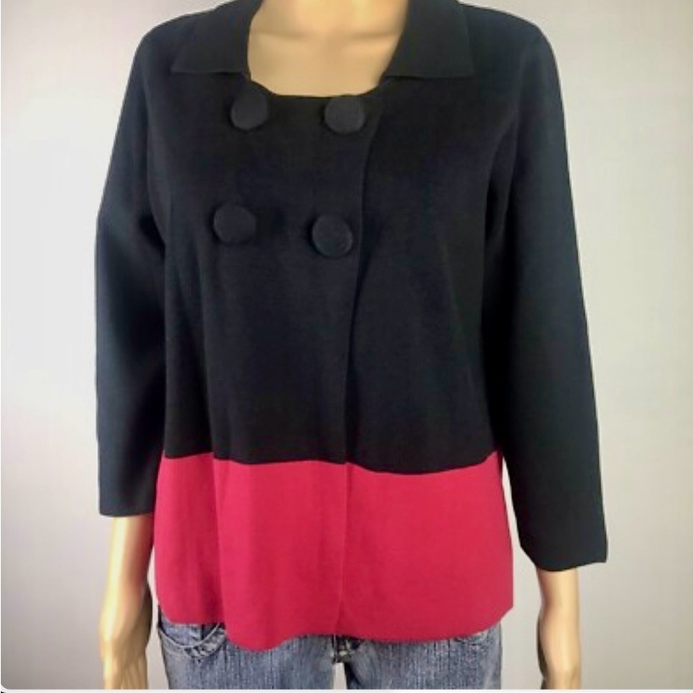 Worthington Women’s Knitted Cardigan, Blazer Two Colors,Buttons Size L